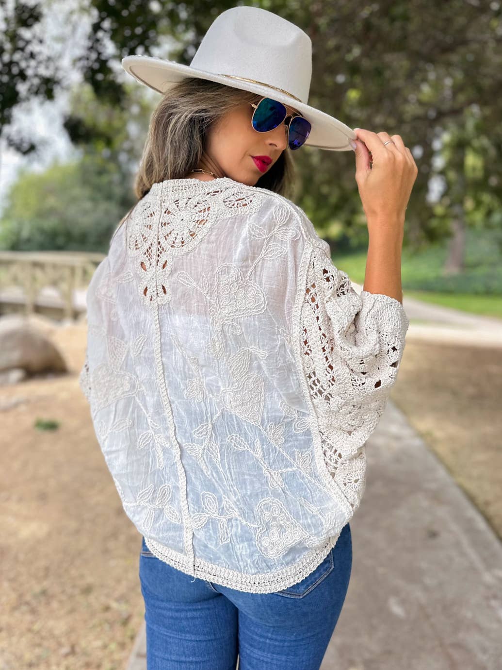 Ivory Lace Crochet Cardigan – Boutique Bestseller for Layering