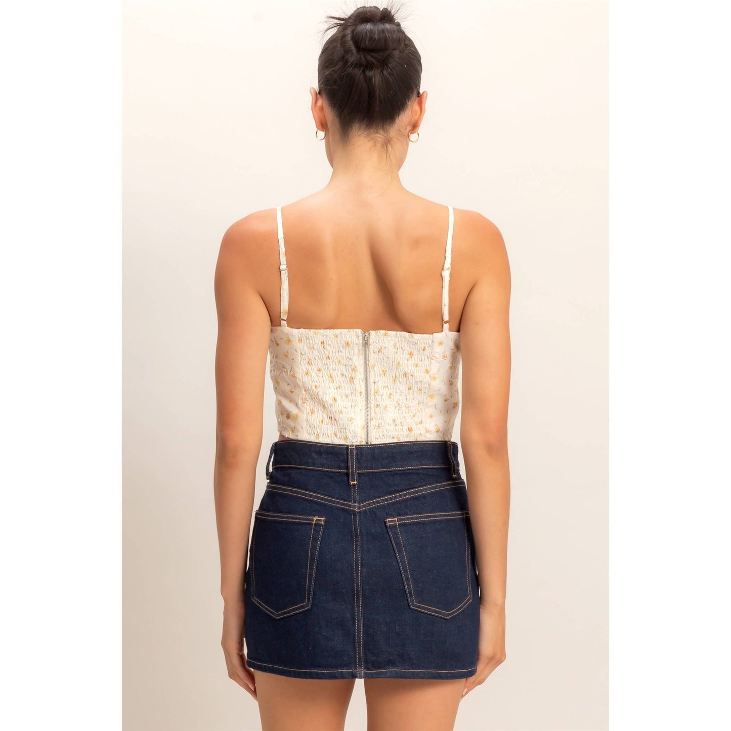 Embroidered floral top