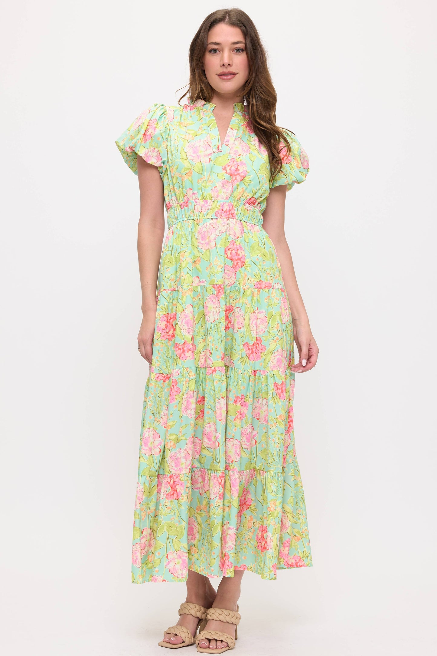 Vestido maxi floral