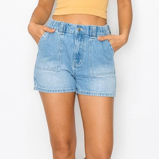 PANTALONES CORTOS CON BOLSILLO RÍGIDO ELÁSTICO