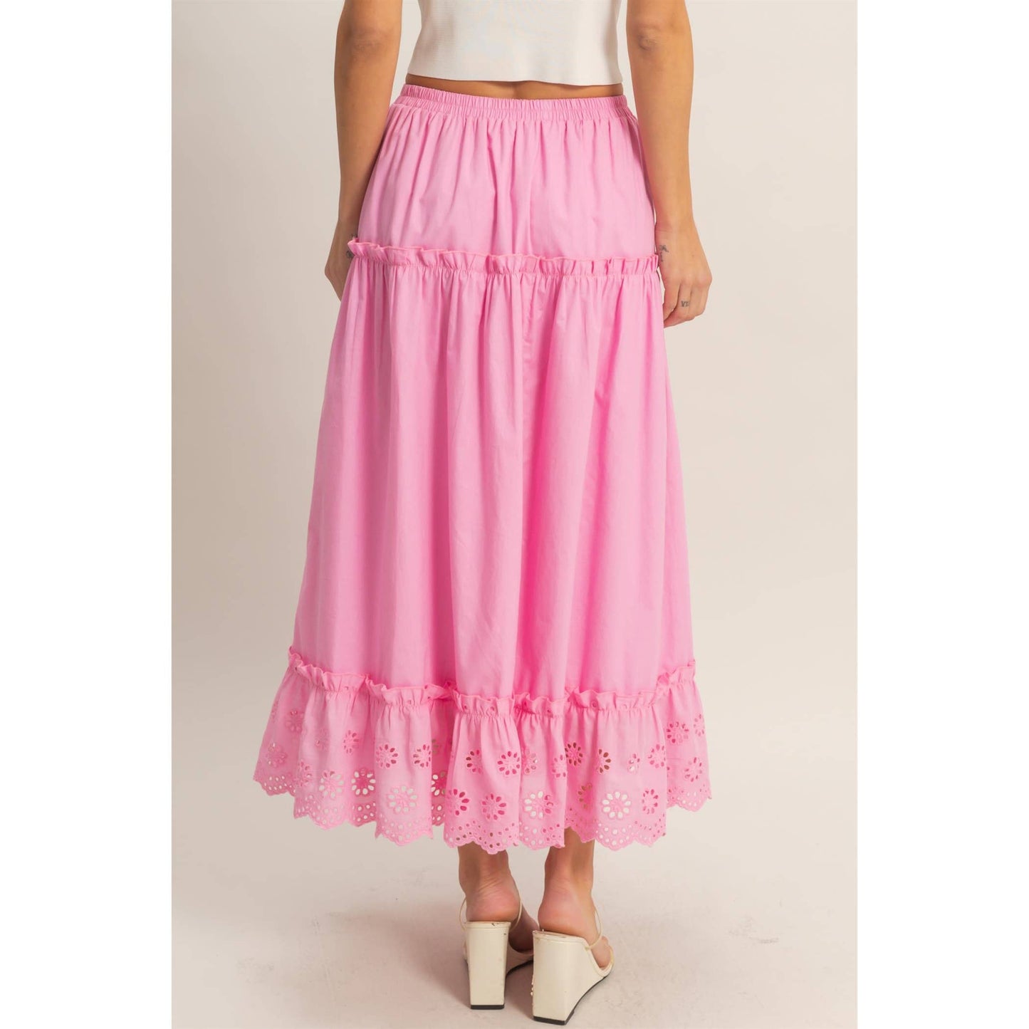 Falda Maxi con Ojales en Capas