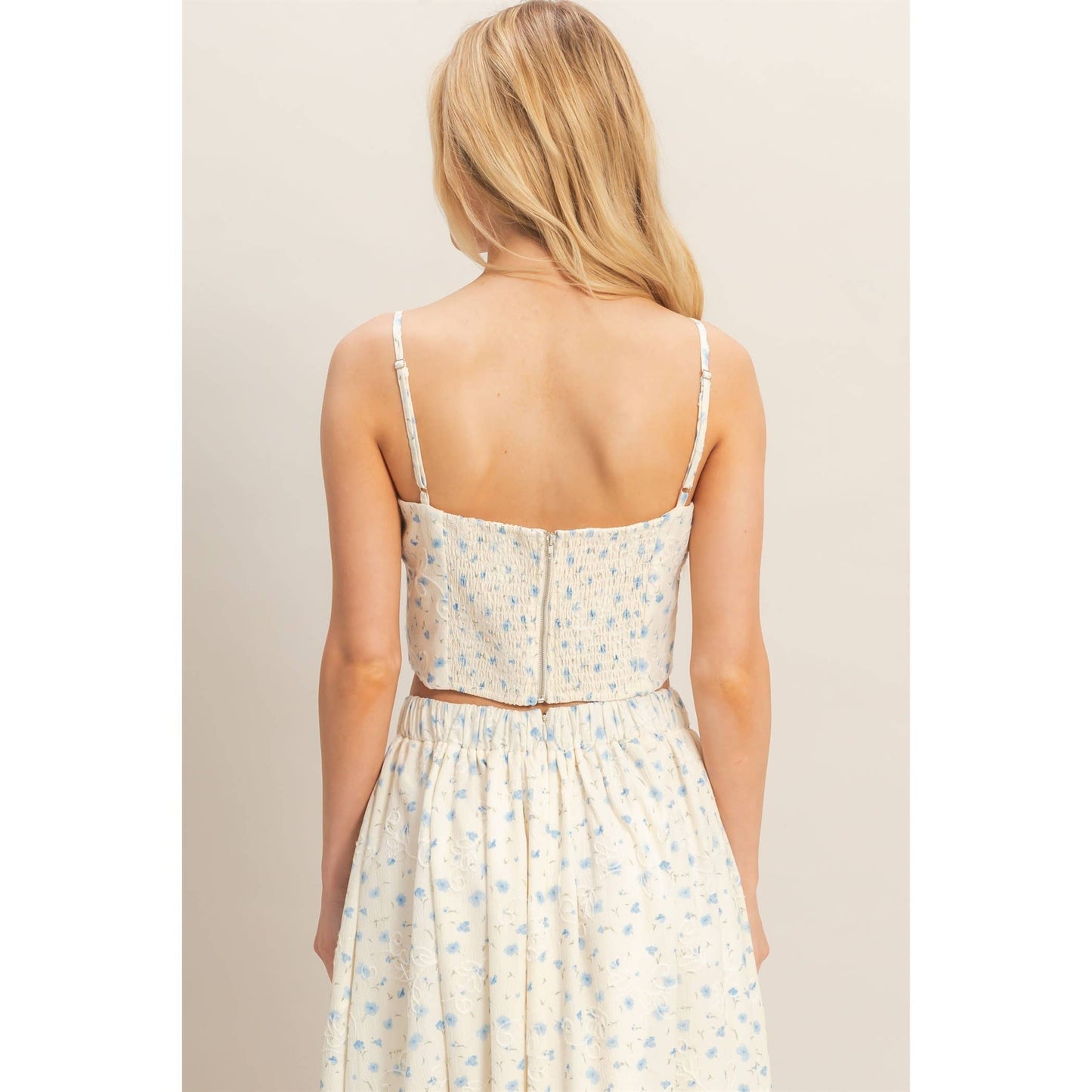Embroidered floral top