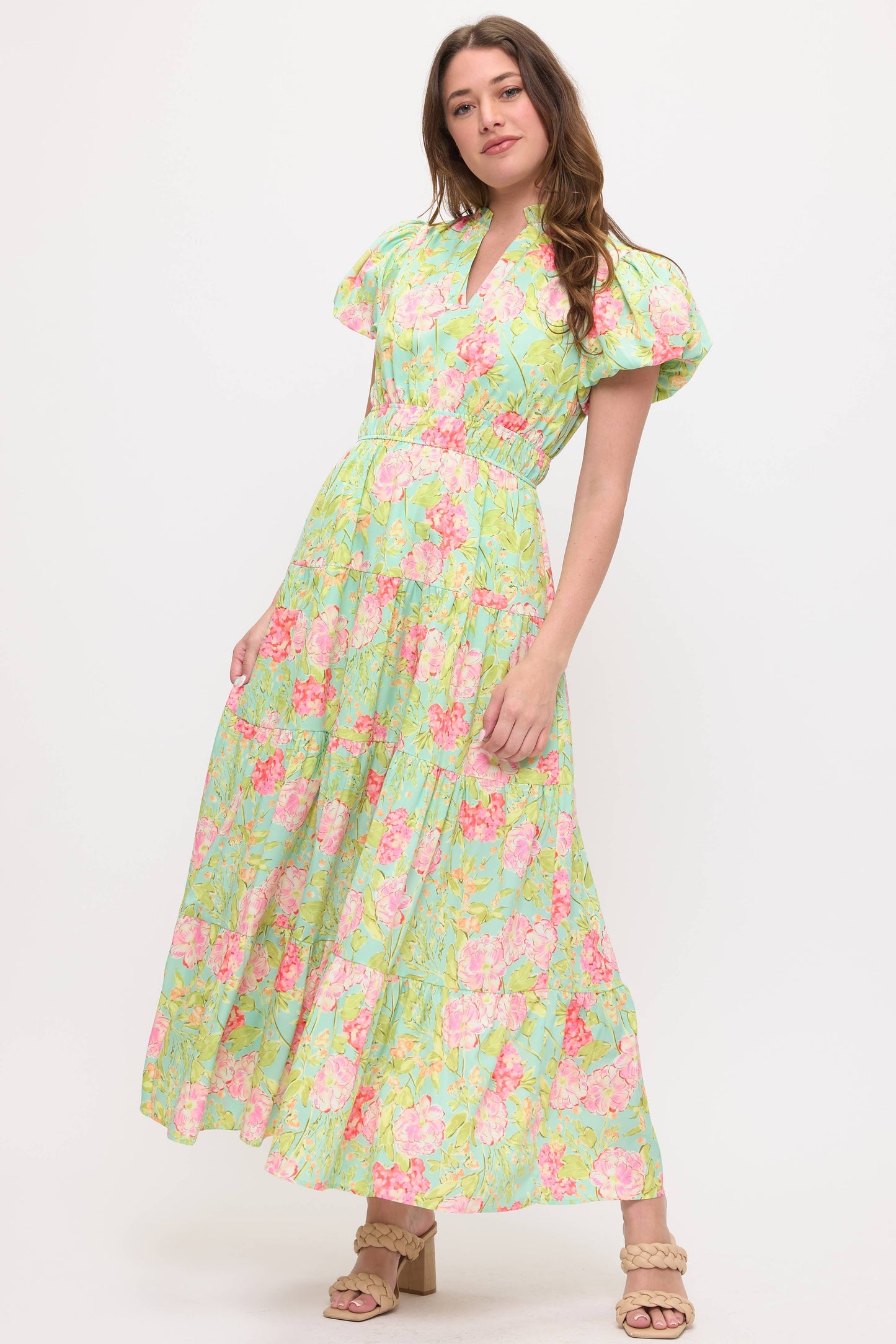 Vestido maxi floral