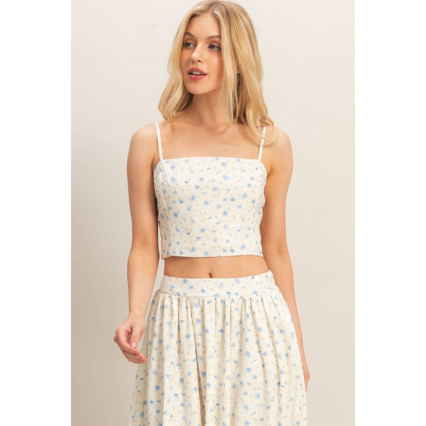 Embroidered floral top