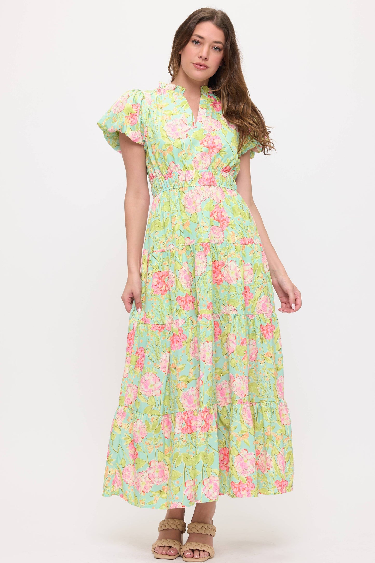 Vestido maxi floral