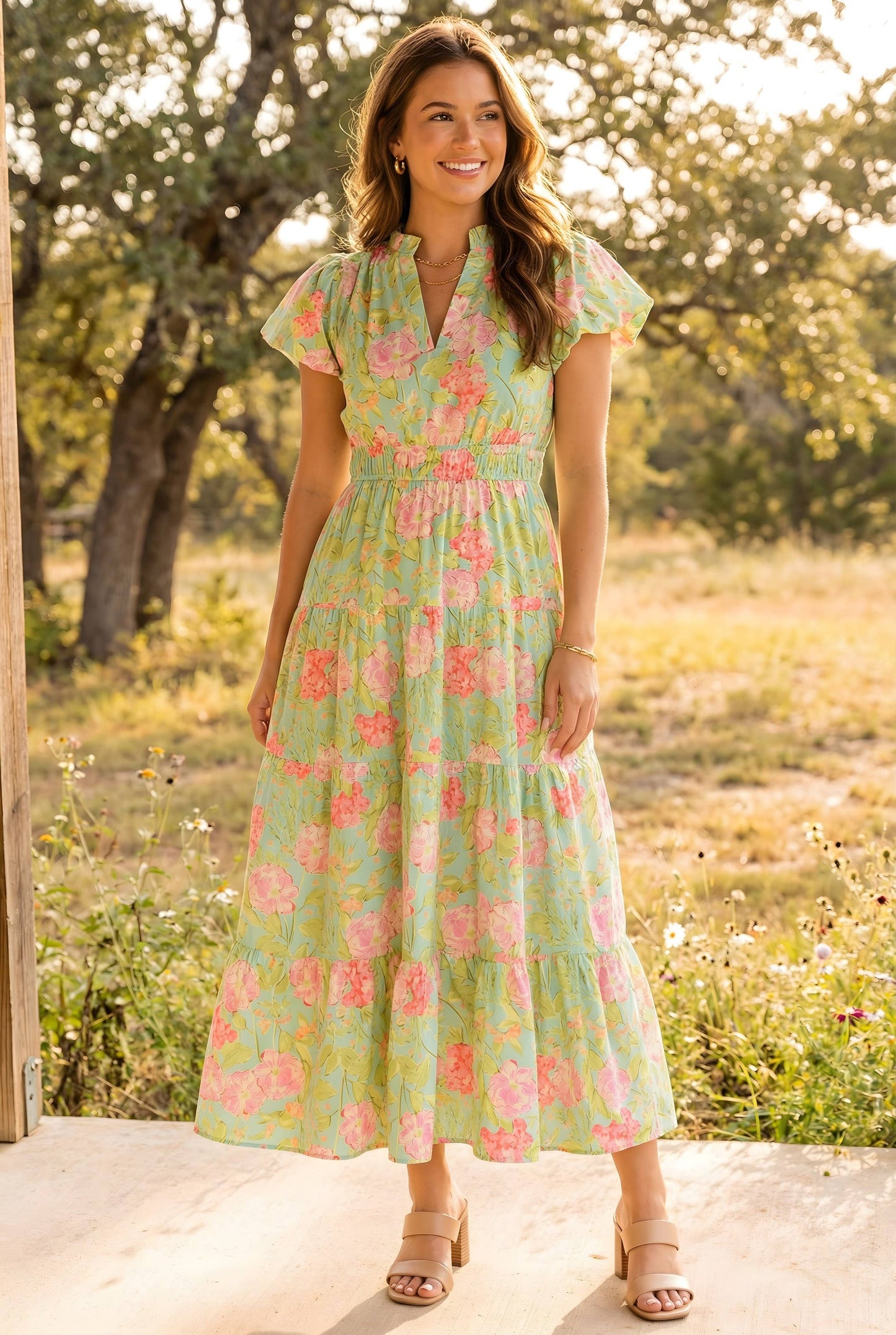 Vestido maxi floral
