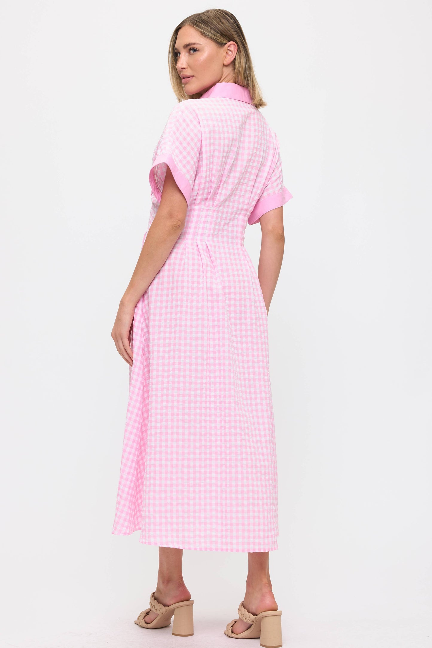 Vestido midi a cuadros